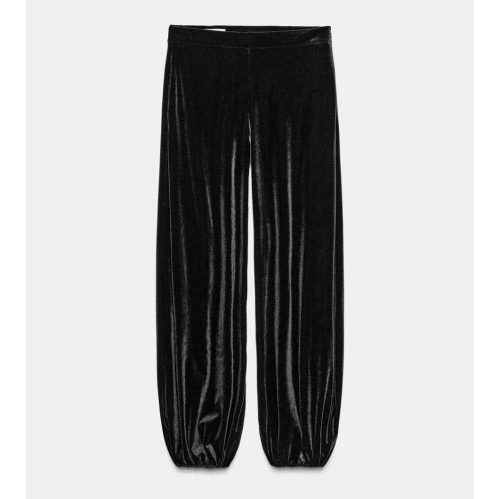ZARA VELVET BALLOON PANTS SIZE S M